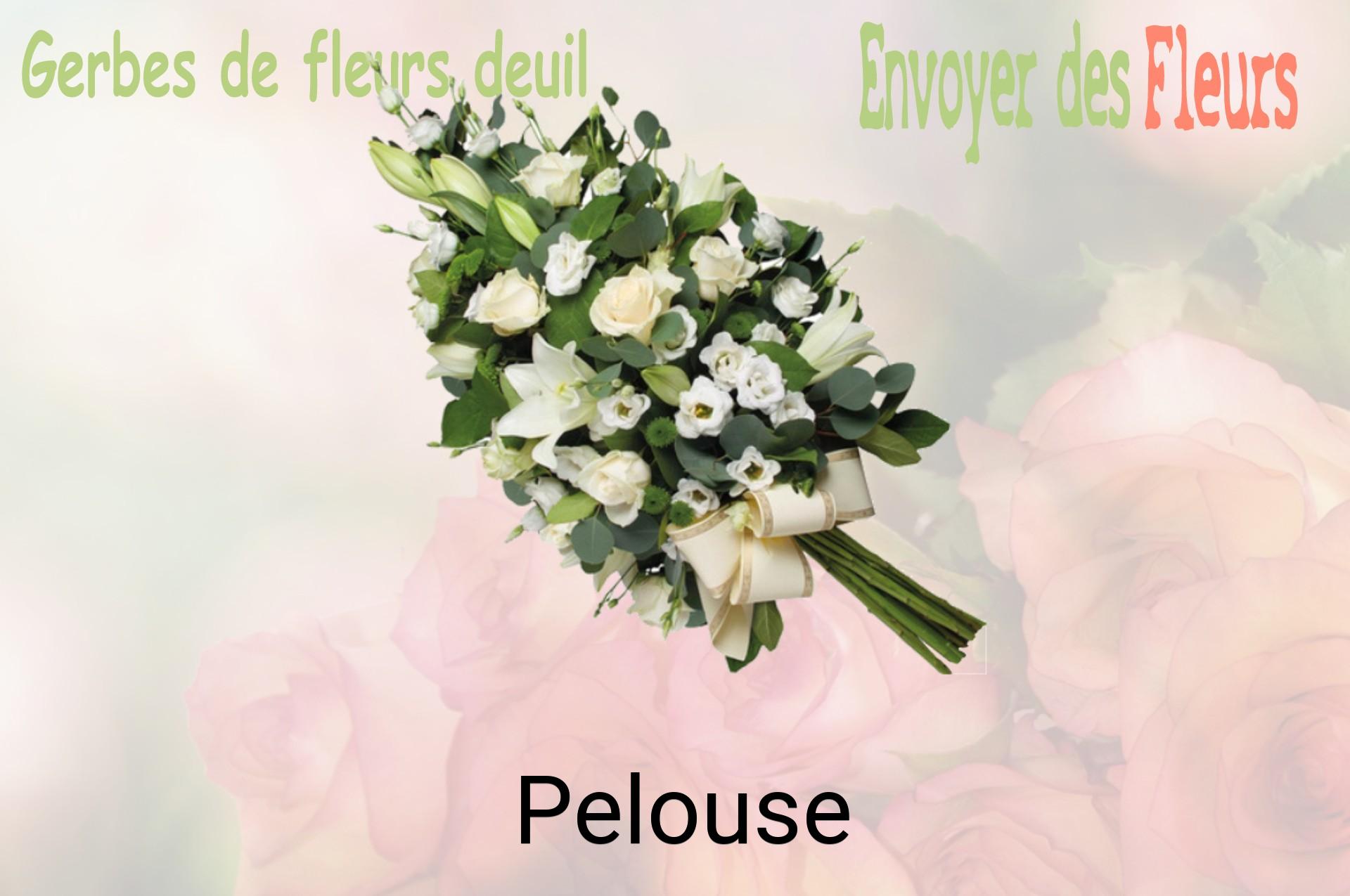 Gerbe de fleurs de deuil livrée à Pelouse